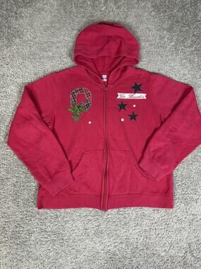 Ohio State Buckeyes Sweatshirt Hoodie Women XL Red Full Zip Football SB Active